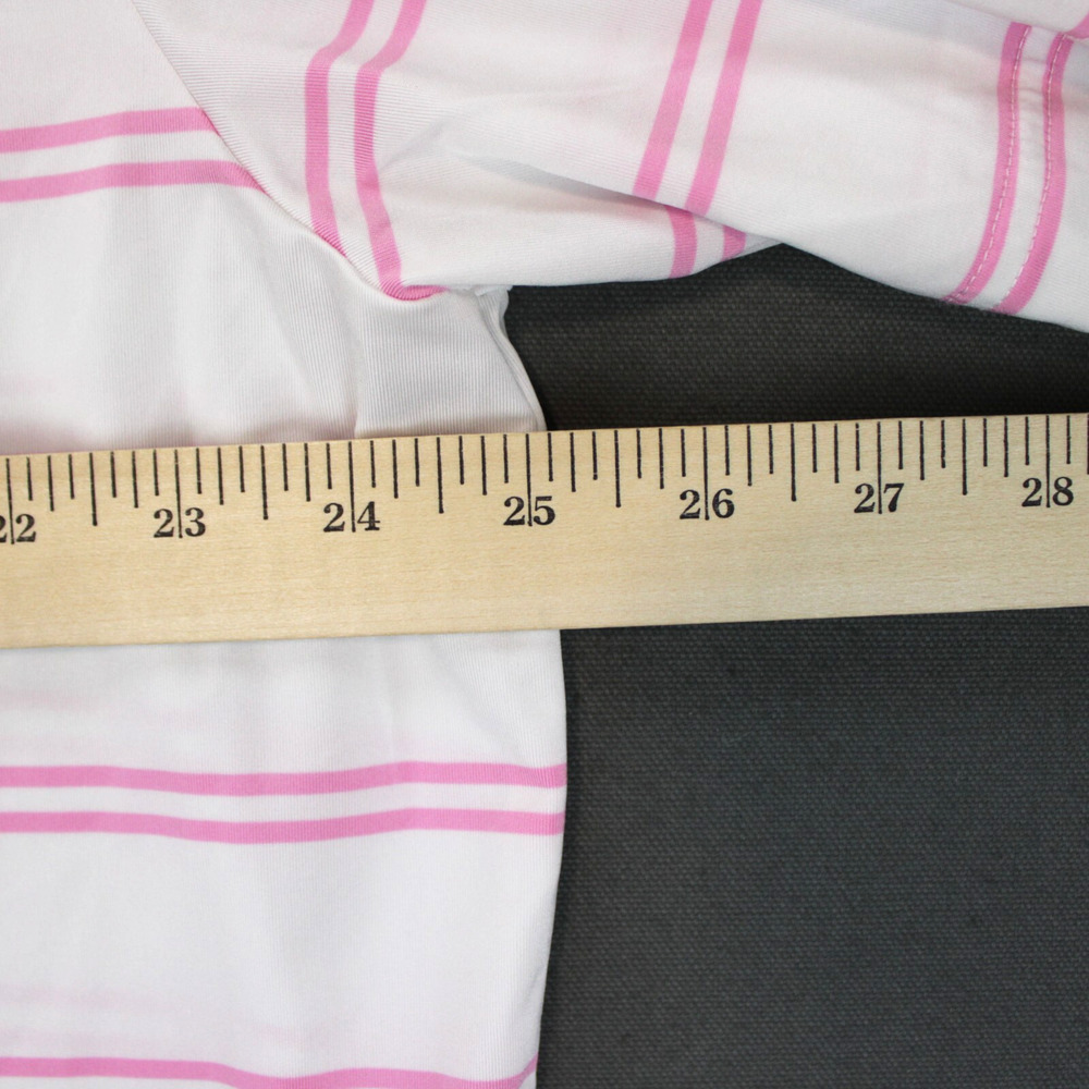 RLX Ralph Lauren Striped Polo Shirt Mens XL Pink White Cotton Short Sleeve - Picture 5 of 6